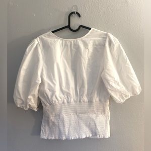 White Abercrombie button top